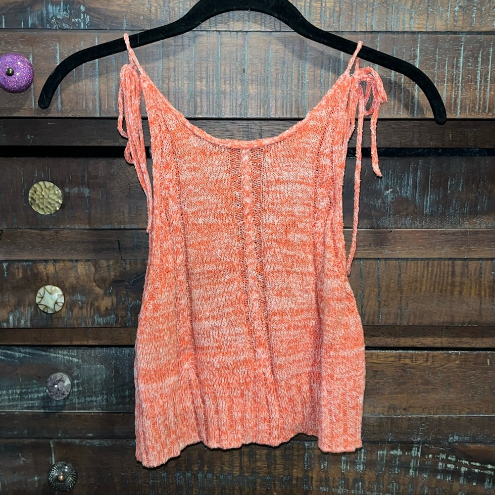 Free People Knit Crop Top•Heathered Orange• 🌵 XS